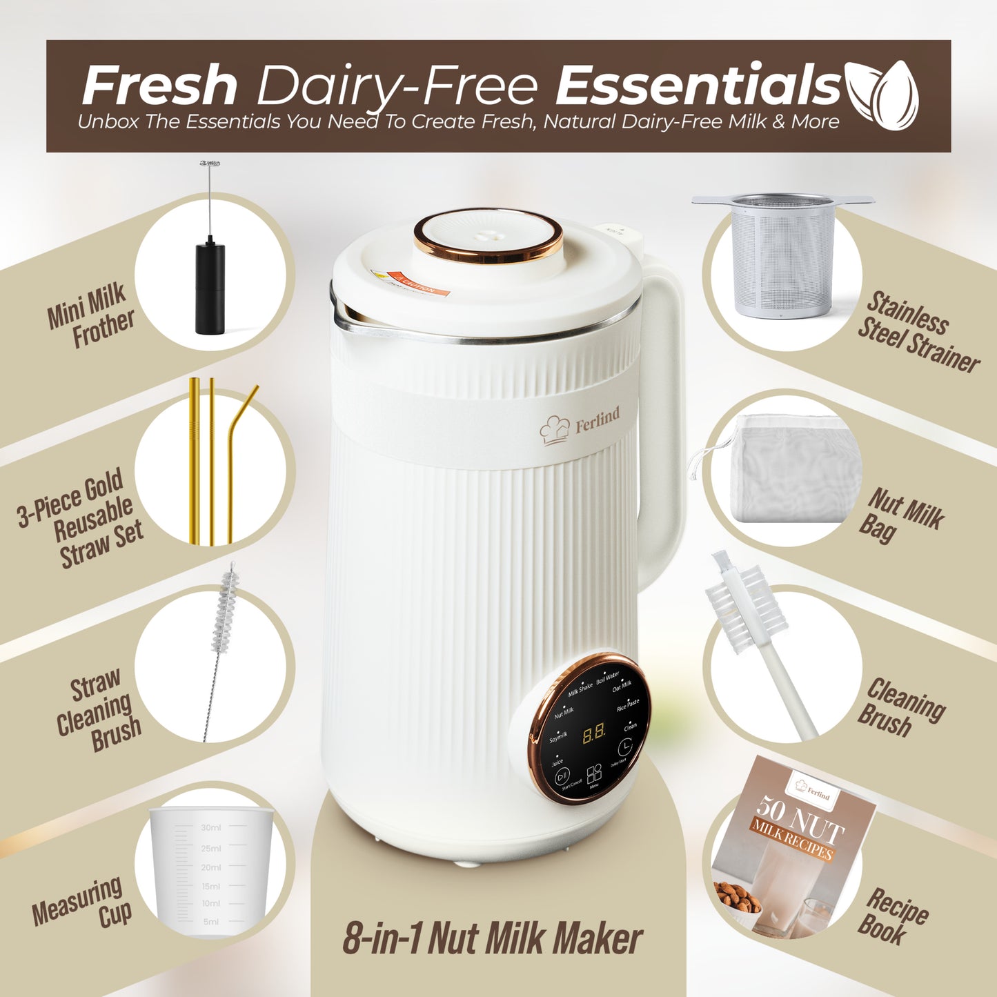 8-in-1 Multifunctional Nut Milk Maker